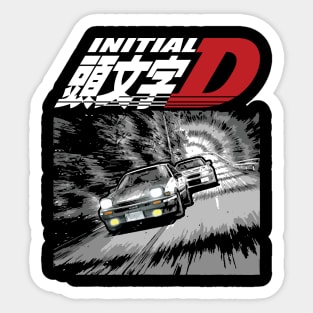 AE86 Corolla vs evo 5 Tandem Drifting Racing Sticker